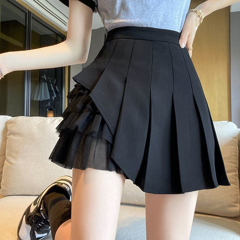 アシンメトリーデザインミニスカート